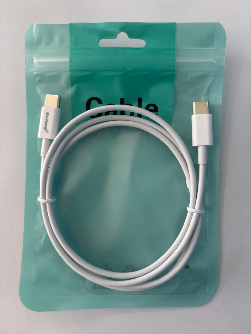CABLE USB-C A USB-C 60W BLANCO